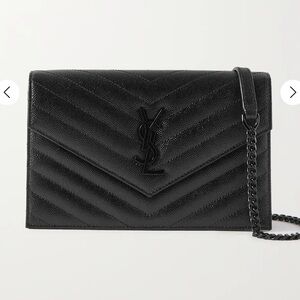 Saint Laurent Black Quilted Leather Shoulder Bag